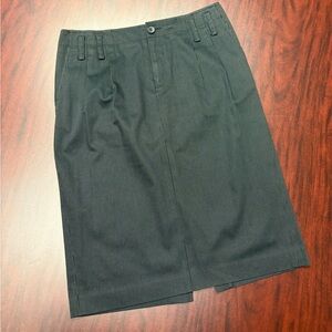 Black pinstripe pencil skirt